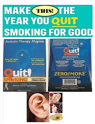 Quit Stop Smoking Ear Magnet Cigarettes Magnetic Ear Acupressure Zero Smoke • $6.95