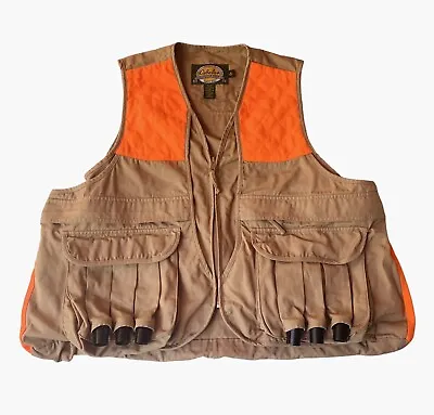 Cabelas Grouse Orange Hunting Gear Vest Medium Tan Orange Jacket Shooting Turkey • $38.99