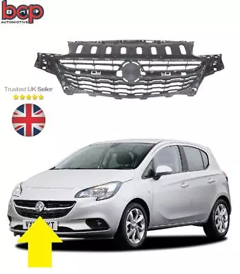 Vauxhall Corsa E 2015 - 2019 Main Grille No Chrome Radiator Top Badge Grille • £64.90