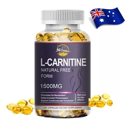 Acetyl L-carnitine 1500mg Strong Weight Loss Fat Burner Supplement 120 Capsules • $18.81