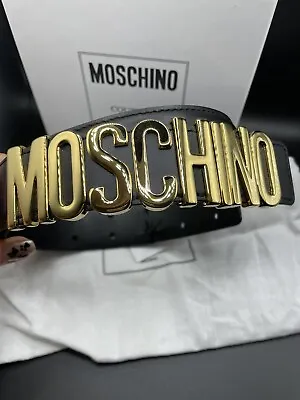 NEW!!! Moschino Black Logo Belt Size 40 • $250