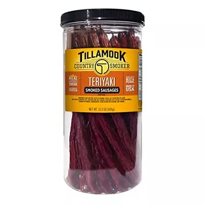 Tillamook Real Hardwood Smoked Teriyaki Sticks Sausages Resealable 20 Ct 15.2 Oz • $31.16