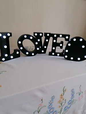 Marquee LOVE Light Up Letters And Heart. • £15