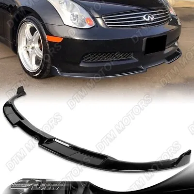 For 03-07 Infiniti G35 2DR/Coupe GT-Style Painted Black Front Bumper Lip Spoiler • $82.99