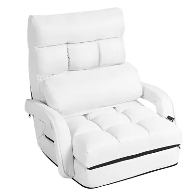 2 IN 1 Folding Lazy Sofa Lounger Floor Gaming Armchair Bed Recliner Adjustable • £89.95