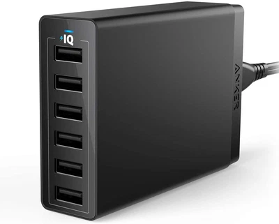 $48.57 • Buy Anker 60W 6-Port USB Wall Charger, Powerport 6 For IPhone X/ 8/7 / 6S / Plus, IP