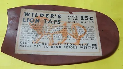 VINTAGE LEATHER SHOE REPAIR - WILDER'S LION TAPS 15 Cents • £14.43