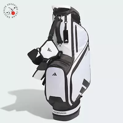 Adidas Golf Carry Stand Bag IKL14 Lightweight 2.6kg 5way 8.5in White/Black 2024 • $344.09