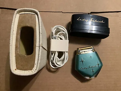 Lady Schick Electric Razor Shaver - Mid-Century Modern Starburst Teal - Vintage  • $10