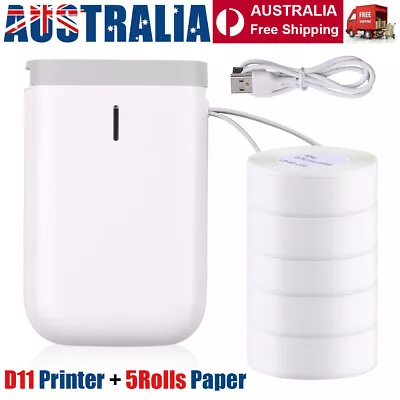 $56.99 • Buy NiiMbot D11 Protable Bluetooth Wireless Thermal Label Printer + 5Rolls Papar AU