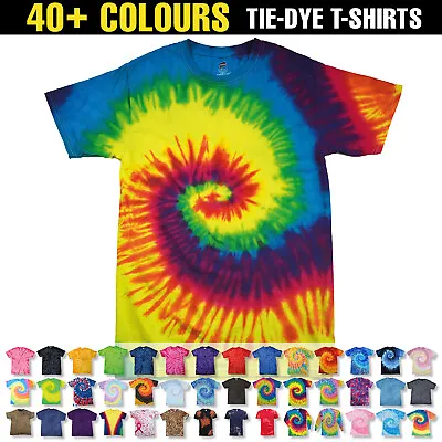 Tie Dye T-Shirt Hand Dyed Top Tye Die Indie Music Festival Vintage Hippy Colours • £11.73