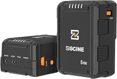 $125 • Buy ZGCINE S150 V-Mount Battery 133Wh 14.8V V-Lock Dual DC/USB-C PD/D-TAP BMPCC Sony