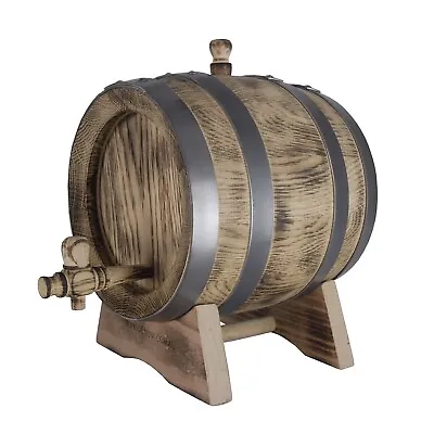 *French Oak Barrel 1.5Lt Port Keg Home Brew Perfect Gift Medium Charred No Glue* • $149.99