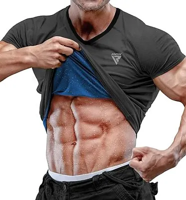 RDX Sauna Shirt Heat Trapping Sweat Suit Gym T-Shirt  Workout Tank Top Trimmer • $24.99