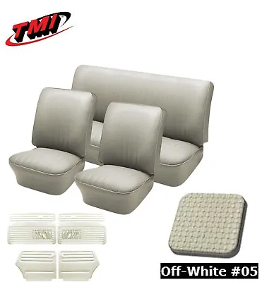 $1068.60 • Buy 1967 Volkswagen VW Bug Seat Upholstery, F/R + Panel Set, Off-White