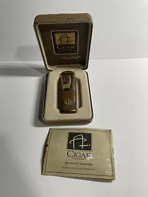 Vintage Cigar Aficionado By Colibri Quantum - Wood Look Brass Lighter • $5