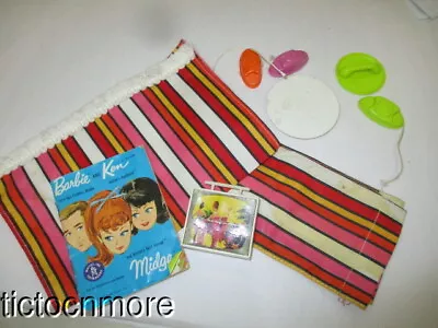 Vintage Miss Barbie 1060 Play Set Accesories Swing Canopy Lounge Cover Tv Phones • $9.99
