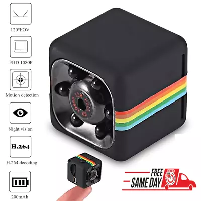 Mini Spy  SQ11 DV Camera HD 1080P Hidden  Night Vision Camcorder  Security Cam • £5.69