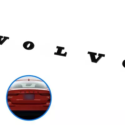 Matte Black Rear Trunk Badge For Volvo V60 S60 V80 S80 Letter Replacement Emblem • $19.89