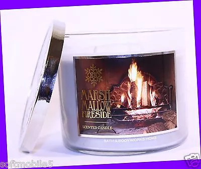 1 Bath & Body Works MARSHMALLOW FIRESIDE 3-Wick Candle 14.5 Oz WINTER 2014 • $24.95