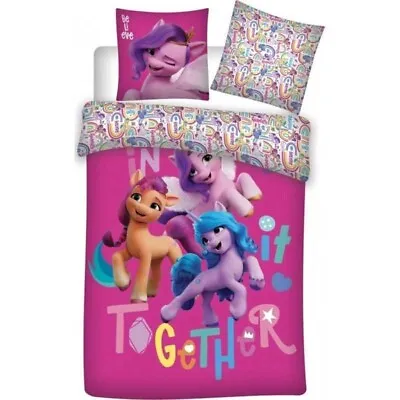 My Little Pony Bedding Single Bed Set Duvet Cover & Pillow EU Sized • £20.50