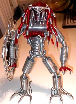 Rare Ltd Edition Metal Alien Predator Figure Art Sculpture Aluminium Wire 8 Inch • £49.99