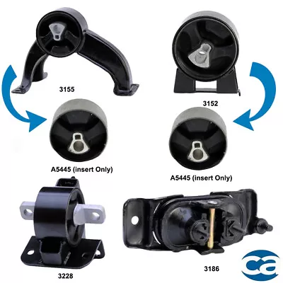 Rear & Front Motor Mount Bushings W. Right And Transmission Mount For Chrysler • $87.99