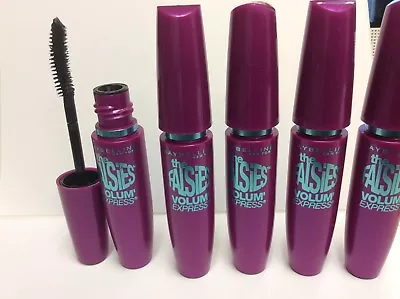 5 X MAYBELLINE Volum' Express The Falsies Mascara Washable - Very Black UNCARDED • $23.79