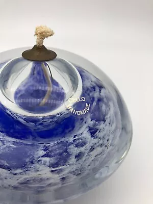 CELLO Handmade Murano Art Glass Paperweight Oil Lamp  • £20