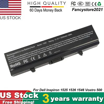 Battery For Dell Inspiron 1525 1526 1545 1546 Part#GW240 RN873 X284G M911G HP297 • $13.99