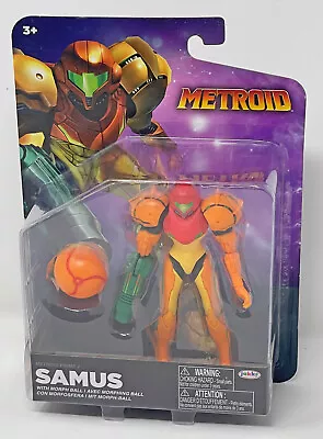 Metroid Samus W/ Morph Ball 4  Figure World Of Nintendo Jakks Pacific 2023 Toy • $39.95