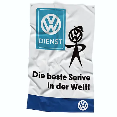Volkswagen Flag (3x5 Ft)  VW Die Beste Serive In Der Welt • $17.99