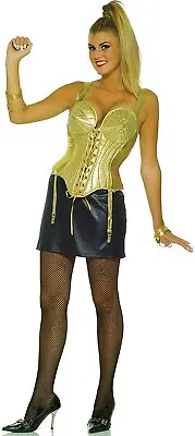 Madonna Womens Costume Cone Bra Corset Top Skirt Gold Pointy Singer 80s Pop Star • $47.02