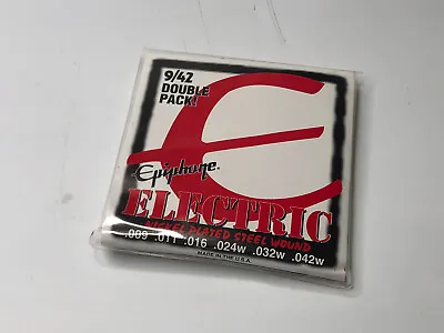 Vintage Electric Epiphone 9/42 Nickel Plated Steel String Double Pack • $7.99
