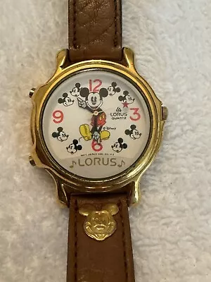 Lorus Walt Disney Musical Mickey Mouse Quartz Unisex Watch V422-0010 • $40