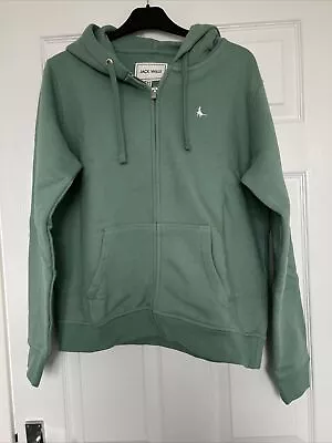 Jack Wills Zipped Hoodie Women Size 12 Green BNWT • £24.99