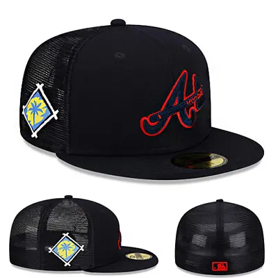 $41.95 • Buy New Era Atlanta Braves Navy Fitted Hat MLB22 ST Authentic On-Field Mesh Back Cap