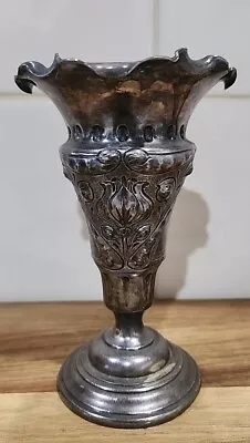 Antique Dixon & Son Art Nouveau Sliver-Plate Trumpet Vase C1900s 14cm High  • $75