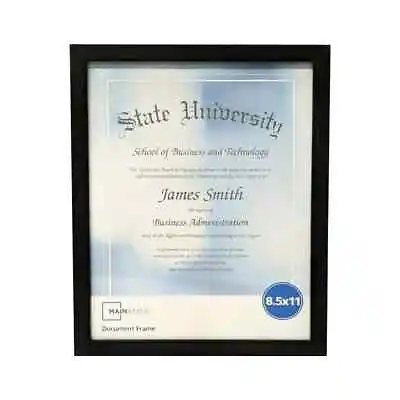 Mainstays 8.5  X 11  Document And Diploma Picture Frame Black Free Shipping • $6.40