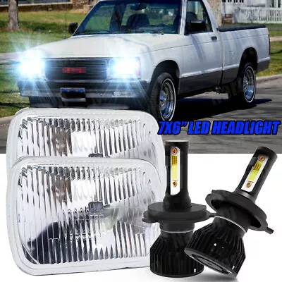 2PC For 82-93 Chevy S10 Blazer GMC S15 Sonoma 7X6 Projector LED Headlights Hi/Lo • $99.99