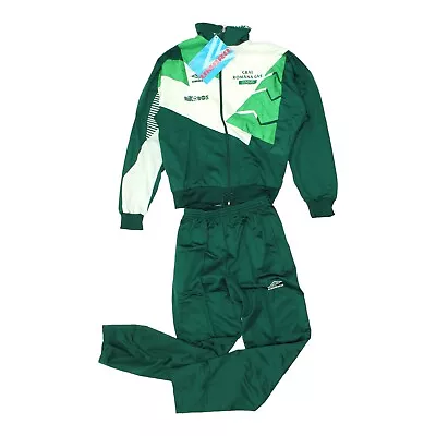 Umbro Mens Green White Full Tracksuit Jacket & Bottoms | Vintage 90s Sportswear • £100