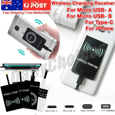 $5.48 • Buy Qi Wireless Charging Receiver Card Charger Module For Micro-USB Smartphone Black