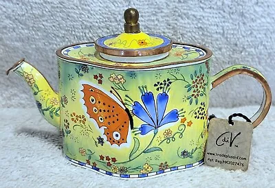 $29.99 • Buy Trade Plus Aid Miniature Teapot Charlotte Di Vita 1998 Butterflies Exc Cond