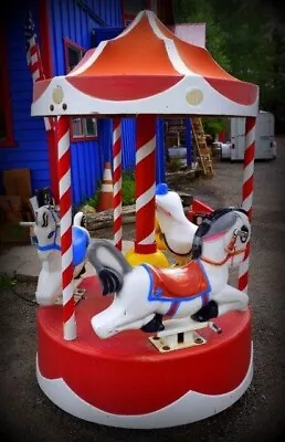 **MUSICAL**Working Coin Operated Carousel Kiddie Ride • $2000