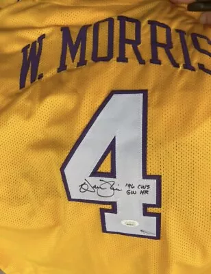 Warren Morris LSU Tigers Baseball Custom Signed  Jersey Auto Autograph  JSA Cert • $100