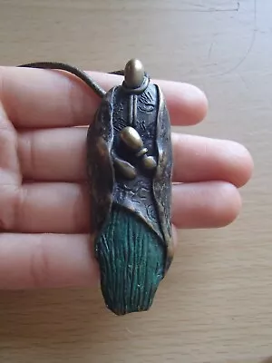 Artisan ROBERT ROGERS 2003 Bronze Shaman Medicine Man Amulet Talisman Necklace • $275