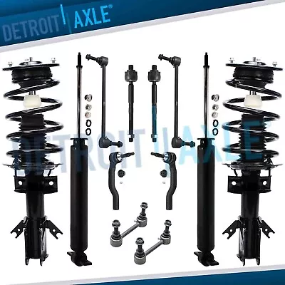 Front Struts W/Spring Rear Shocks Sway Bars Tie Rods Kit For 2013-20 Ford Fusion • $278.89