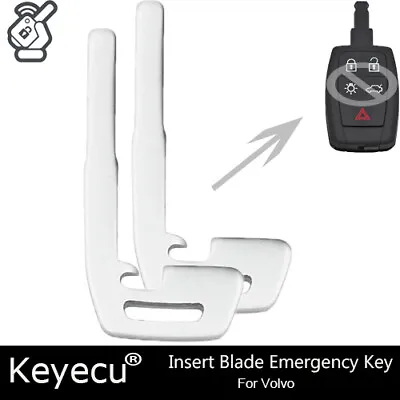 2 Uncut Insert Emergency Key Blade Fob KR55WK49259 For Volvo C30 C70 S40 V50 • $13.67