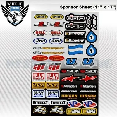 Motocross Motorcycle Dirt Bike Atv Helmet Sponsor Logo Race Sticker Decal #bg3rt • $9.78