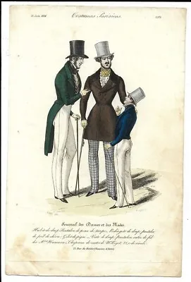 Journal Des Dames Et Des Modes  Regency Fashion Plate  Parisien  1836  3376 • £8.99